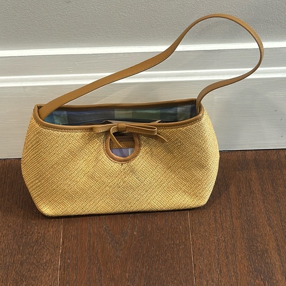 Cole Haan Tan Woven Shoulder Bag - Picture 1 of 8
